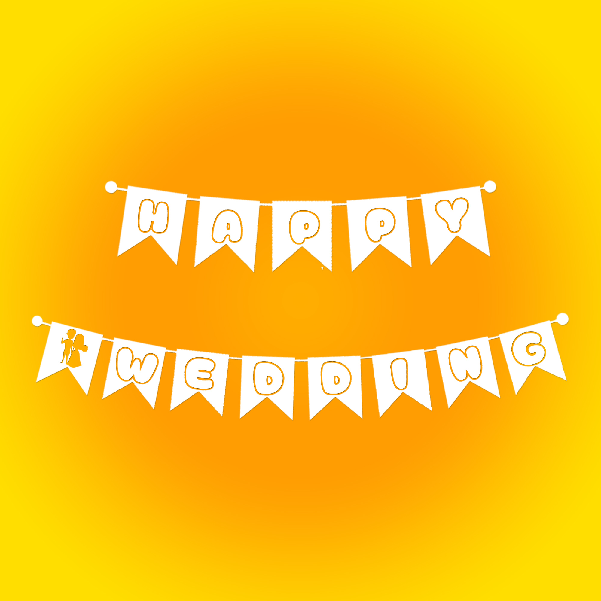 HAPPY WEDDING BANNER PN-CB-1893